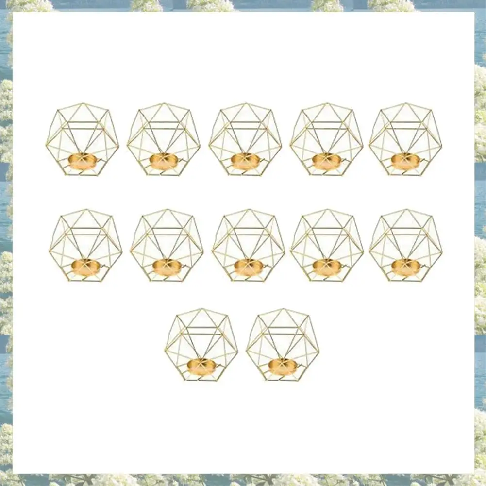 X17A 2025 NEW-12Pack حاملي الشموع ، ديكور المنزل حامل الشمعدان الزفاف المزاج حامل مصباح ديكور المنزل