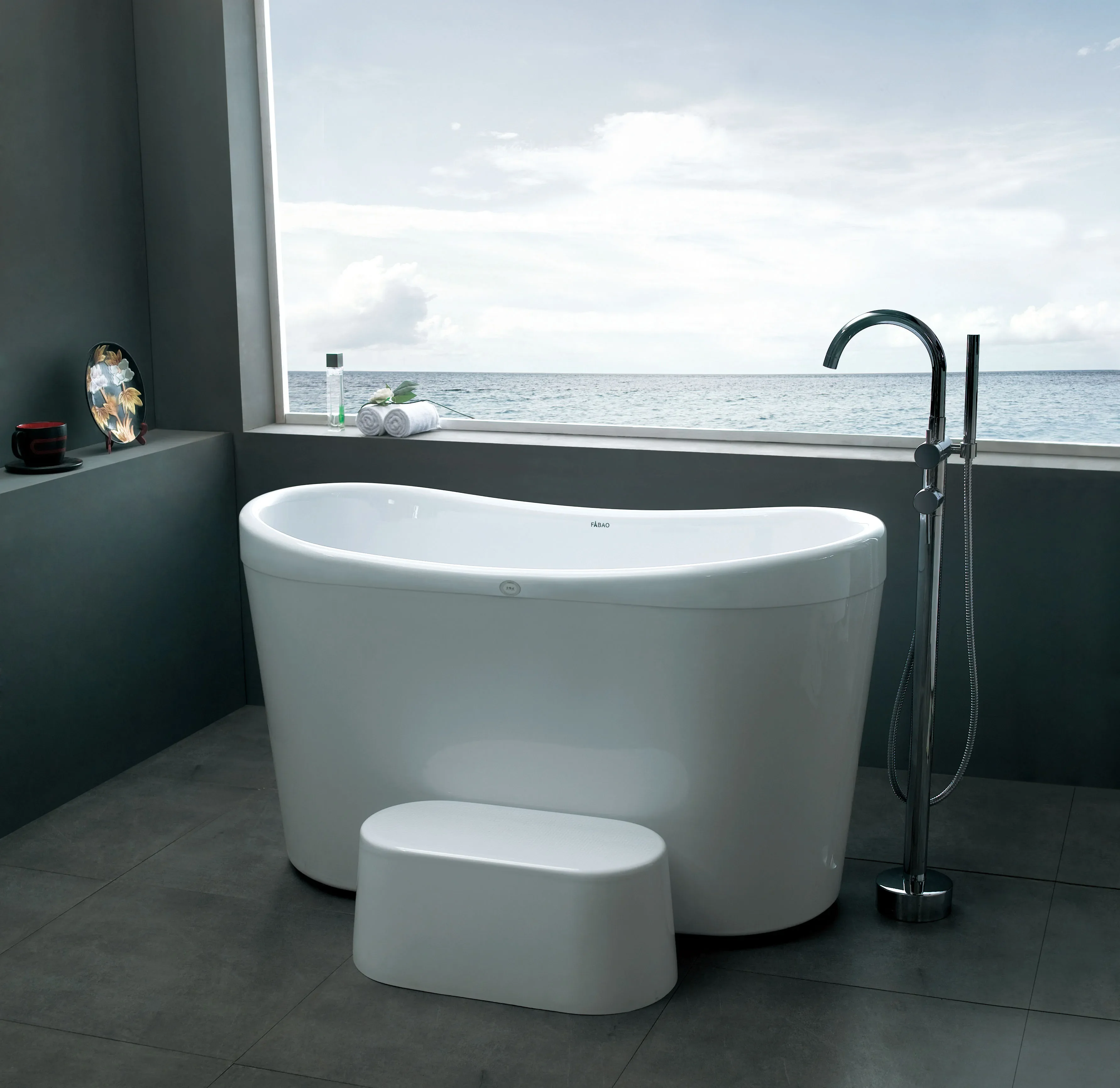 Bathroom Bathtub,Small Bathtub Size Modern Freestanding Soaking Round Bathtubs Sizes For One Person Baths