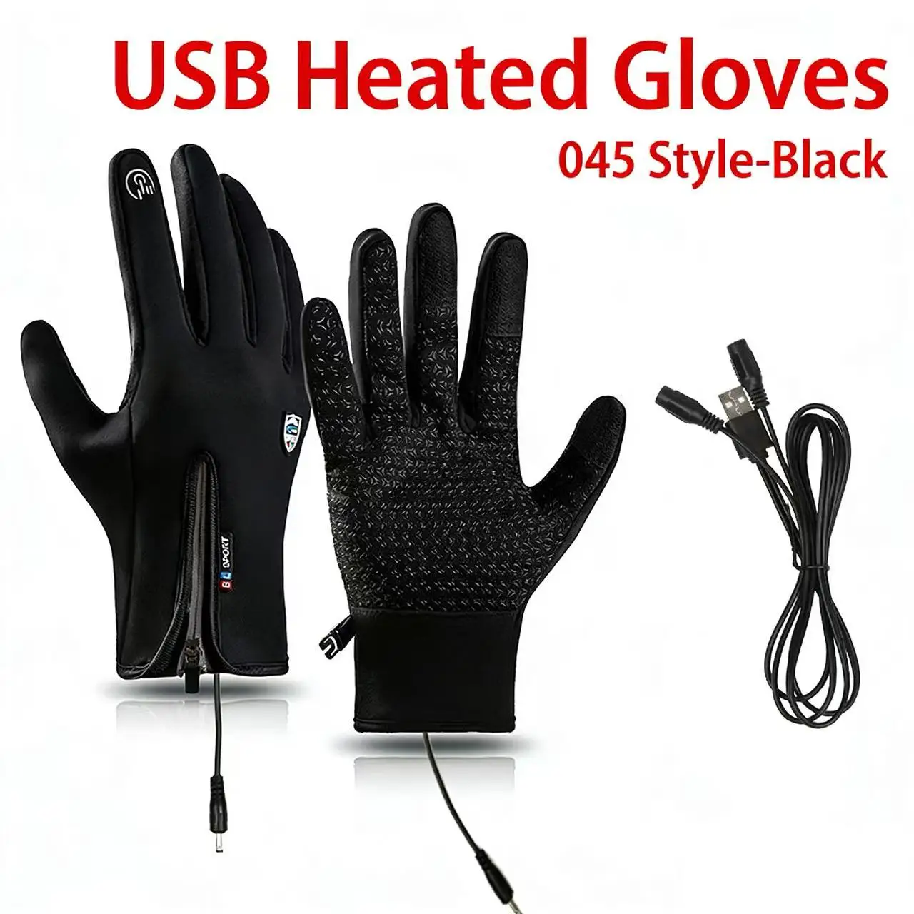 

USB Heated Gloves Winter Outdoor Sports Gloves Ski Gloves Waterproof and Non-slip Cycling Gloves Touchscreen Thermal Gloves