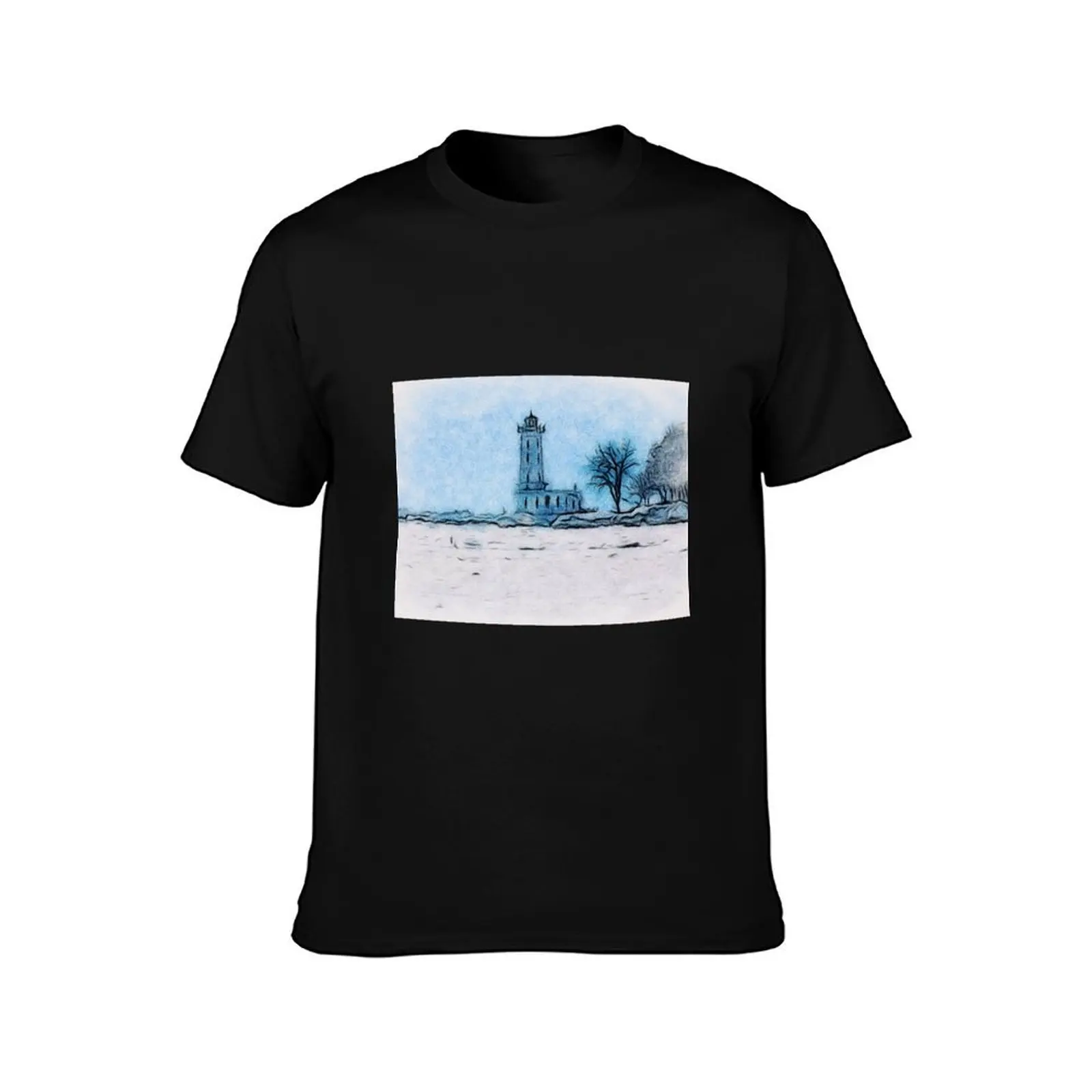 Winter At Point Abino T-Shirt Minimalist Graphic Tee Shirt T-Shirt