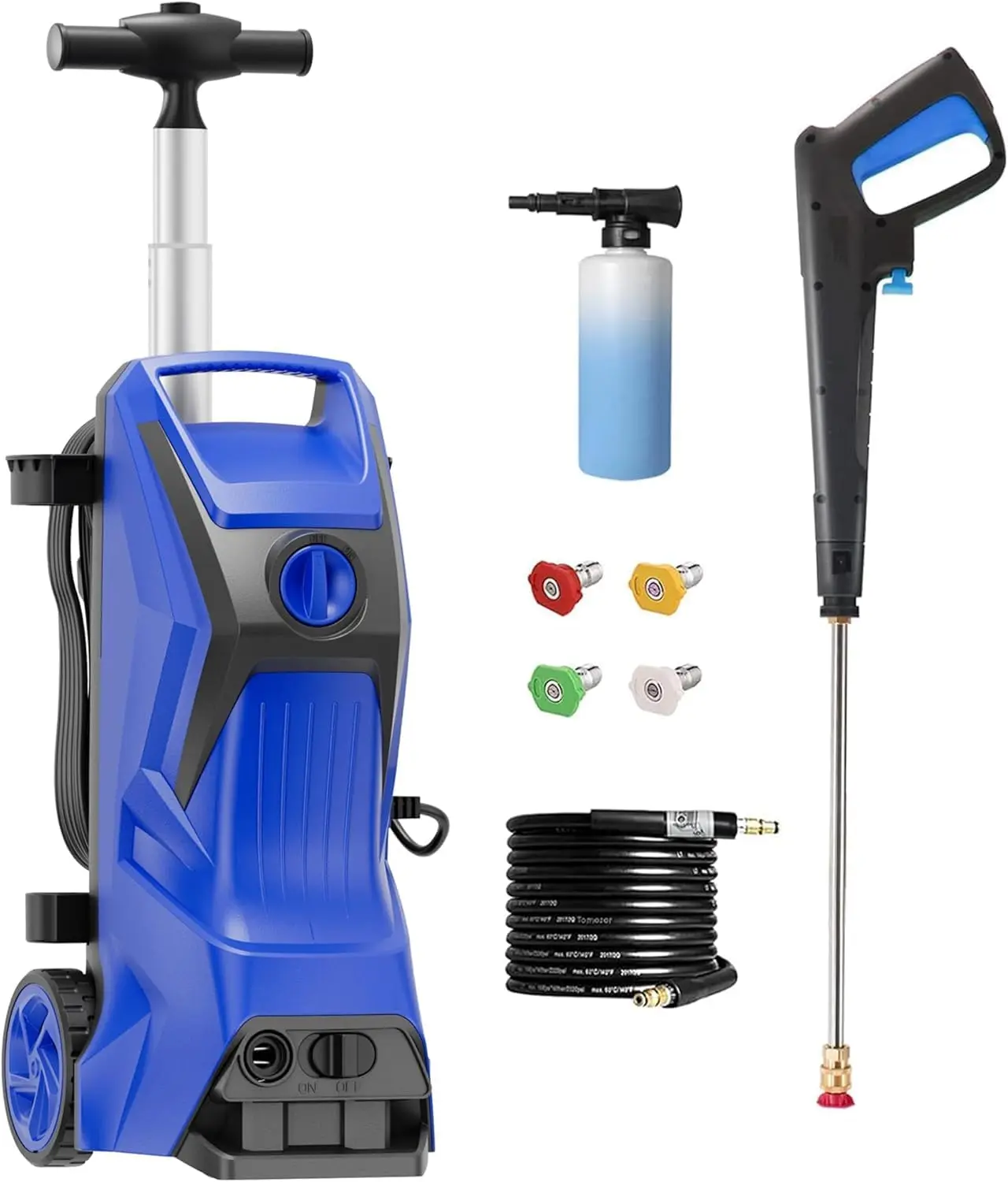 

Электрическая мойка высокого давления 4800PSI Макс. 3,2GPM Мойка со шлангом 25 футов Кабель длиной 16,3 фута Машина для очистки высокого давления для автомобиля, Fl