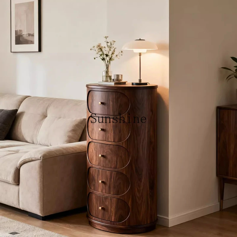 

Modern living room minimalist chest of drawers solid wood storage cabinet