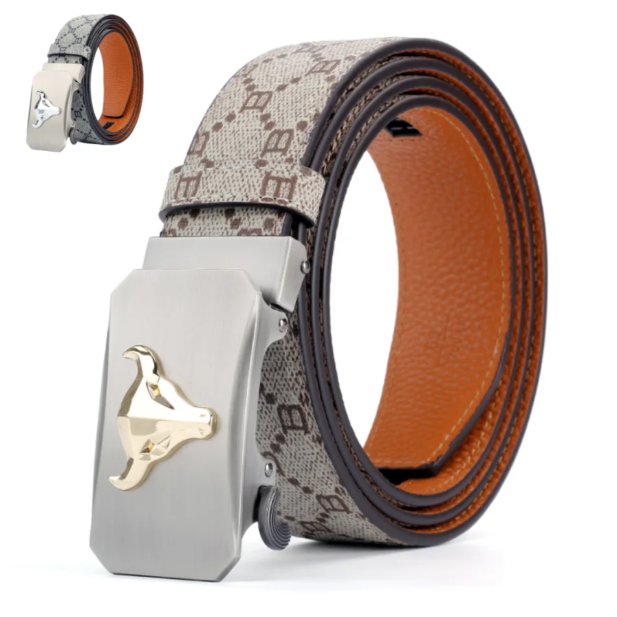 

1PC Men's Genuine Leather Automatic Buckle Adjustable Belt , Ideal choice for Gifts