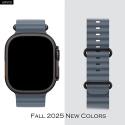 URVOI Band for Apple Watch Ultra 3 2 series 11 10 9 8 7 6 SE3 silicone strap for iWatch sport ocean band 44 45 46 49mm