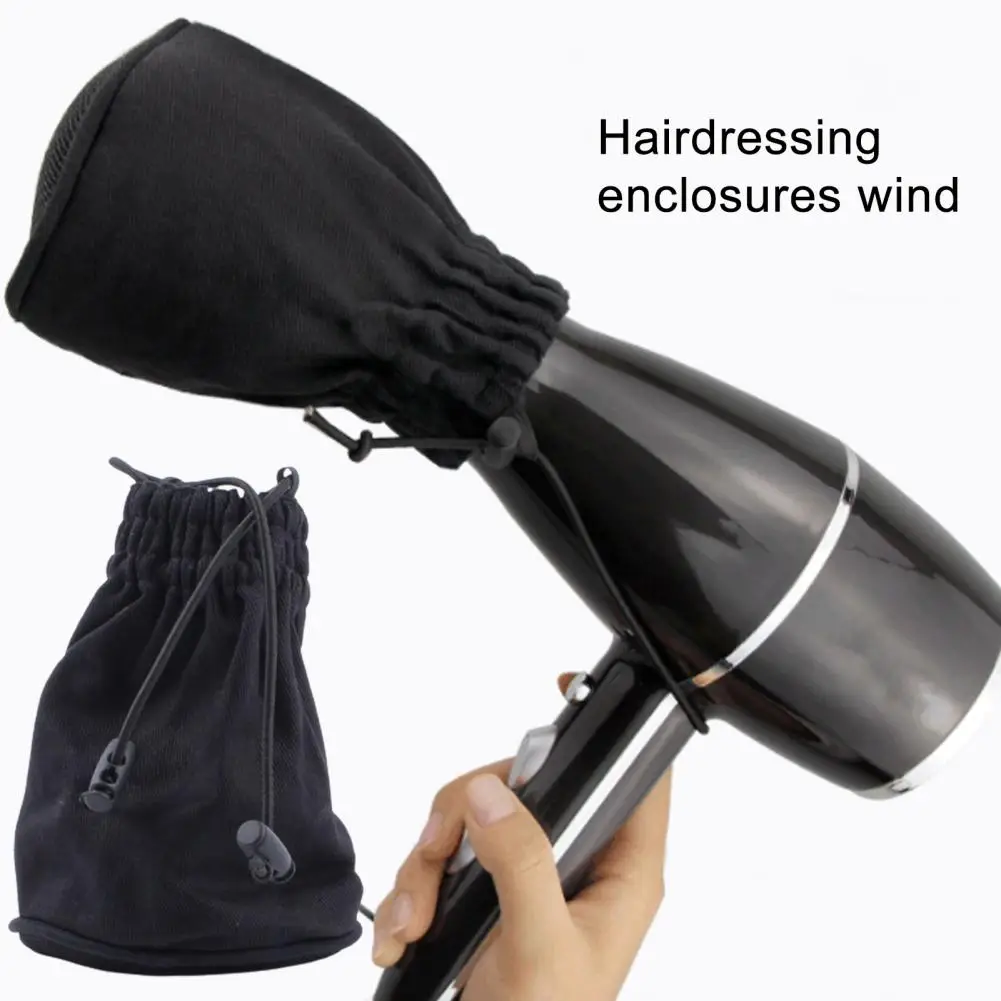 Black  Durable Barber Shop Hair Wind Cover Bag Long Lifespan Wind Cover Reused   for Women