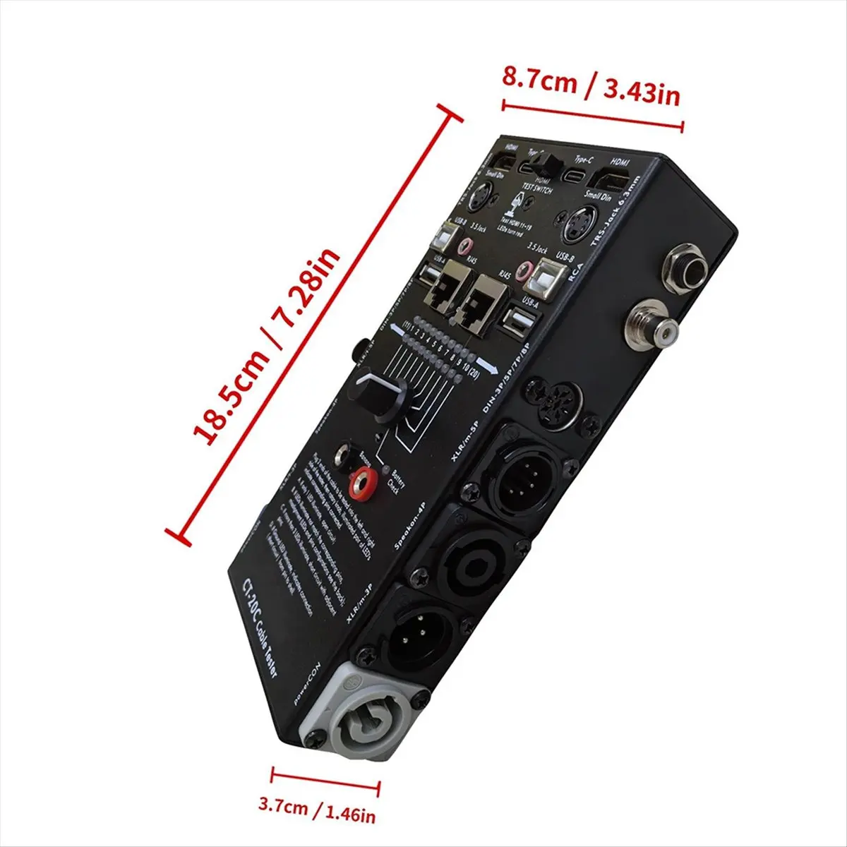 happy-act-20c-tester-multifunzione-per-cavi-audio-16-in-1-tester-elettronico-speciale-per-cavi-compatibile-con-linee-di-segnale-xlr