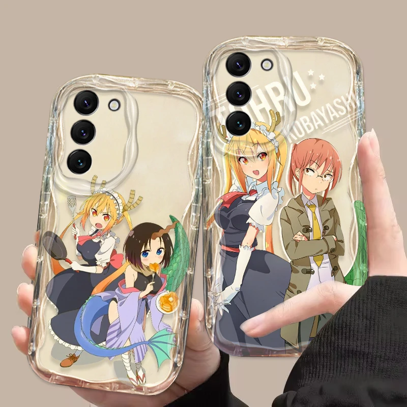 Kobayashi Tohru KannaKamui чехол для S21 S23 S24 Ultra Plus FE A55 A35 A25 A05S A54 A53 A52 A33 A32 волнистый масло