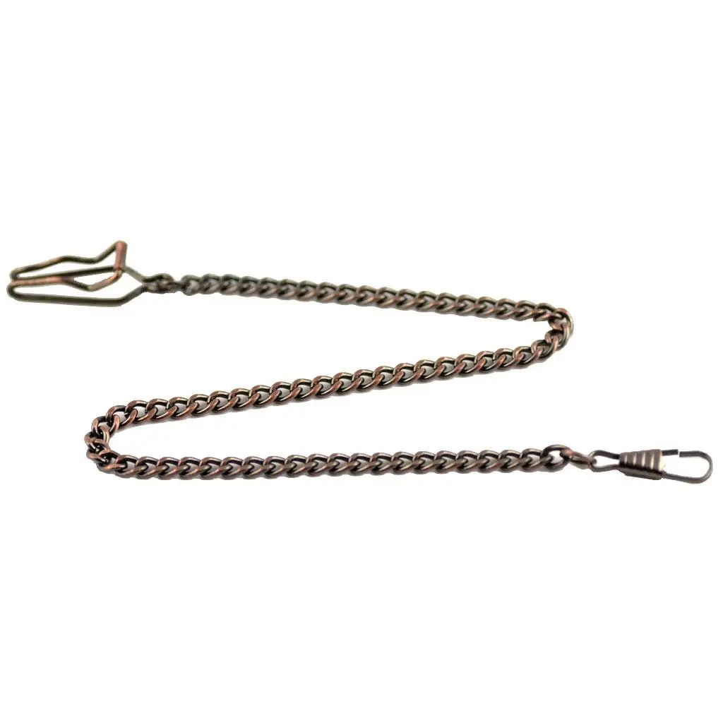 Retro Bronze Watch Chain Alloy Copper Red Link Necklace for Men Women Vintage Style Accessory