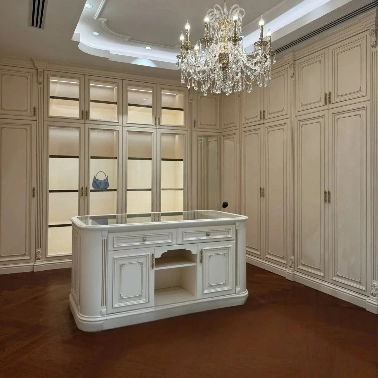 

Island Cabinet Ivory White Villa Bedroom Jewelry, Display Locker