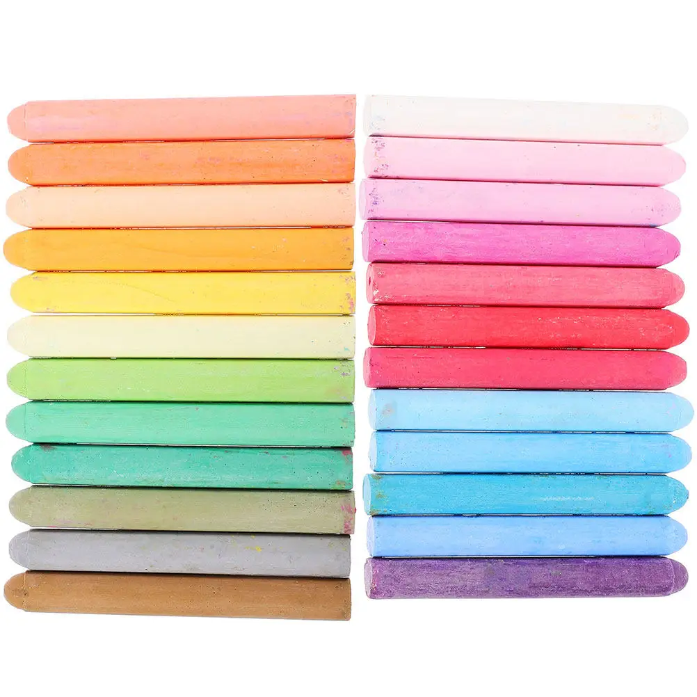 48Pcs Vibrant Washable Sidewalk Chalk Set Dustless Smooth Writing Chalk for Teachers Toddlers Playground Classroom and Driveway