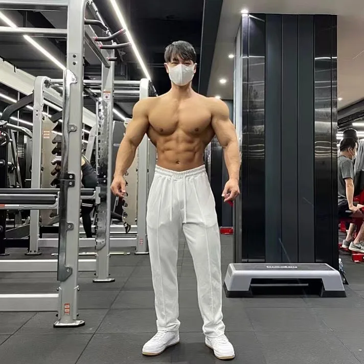 

Long pants men's sports and fitness straight leg pants autumn and winter training