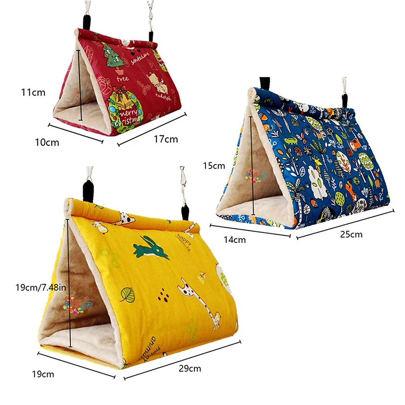 Autumn Winter Parrot Nest House Comfortable Hammock Hanging Cage Plush Thickened Sleeping Bed Cave For Bird Pet Accessories