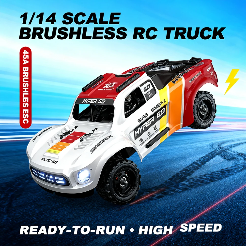 

1:14 MJX Hyper Go 14211 – Brushless 4WD RC Racing Car, LED Lights, Metal Off-Road with Independent Suspension Car Toy