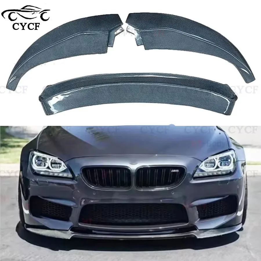 Carbon Fiber Front Lip Spoiler Short Chin Apron Bumper Shovel Guard Plate Car Styling For BMW 6 Series F06 F12 F13 M6 Standard