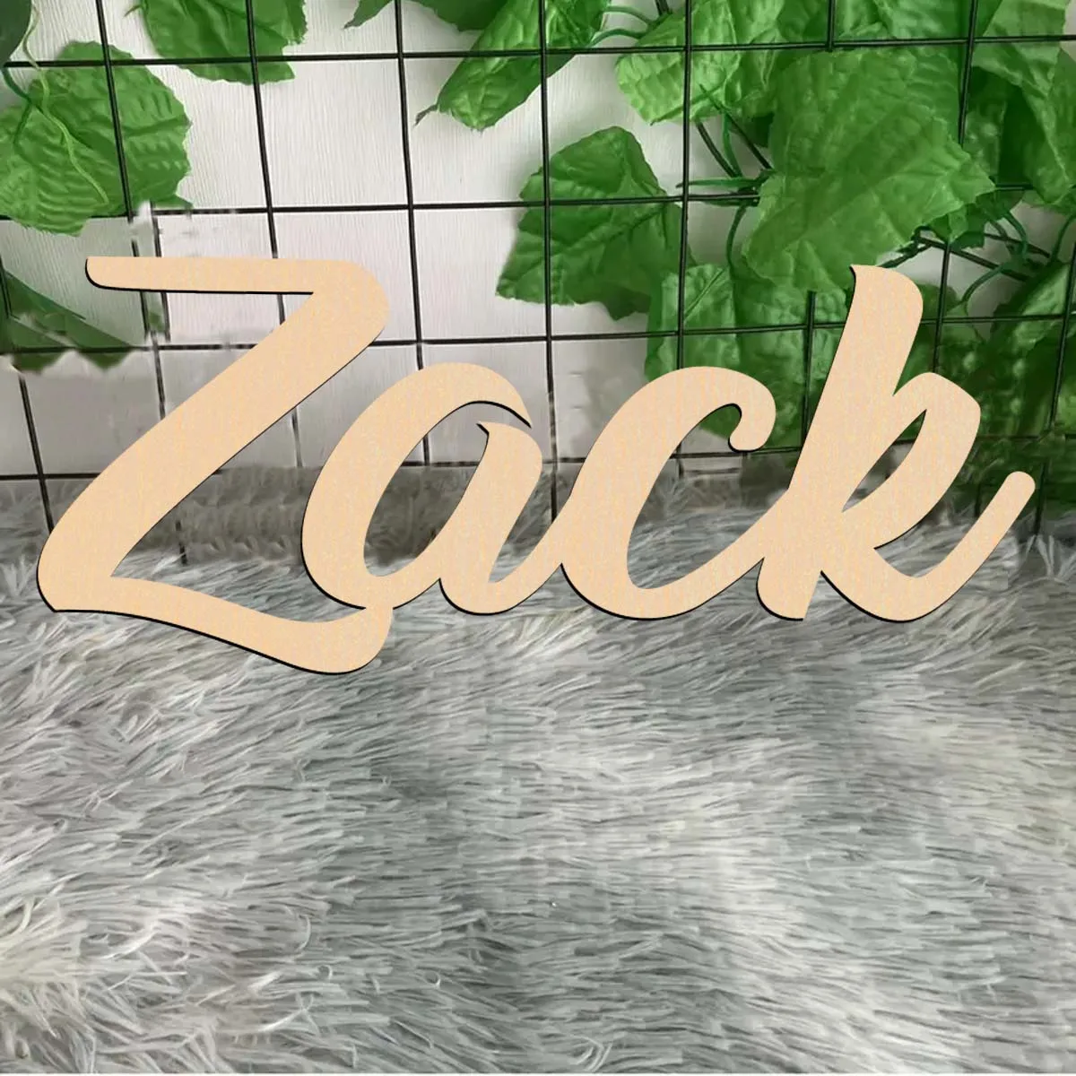 

1 pc new zack word text Wooden Sign Wood Material Personalized Name Traditional Style Tabletop Decorative Plaque for Bedroom