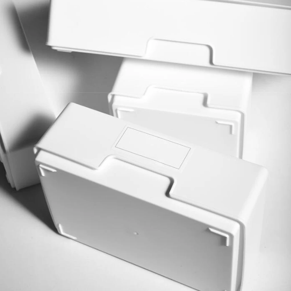 2pcs Card Style Storage Box Labeled Plastic Drawer Organizer For Home Office Use Multifunctional Storage Container