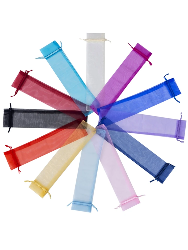 Sacs de poche pliants en organza, 20 pièces, sacs cadeaux pour fête de mariage en plein air