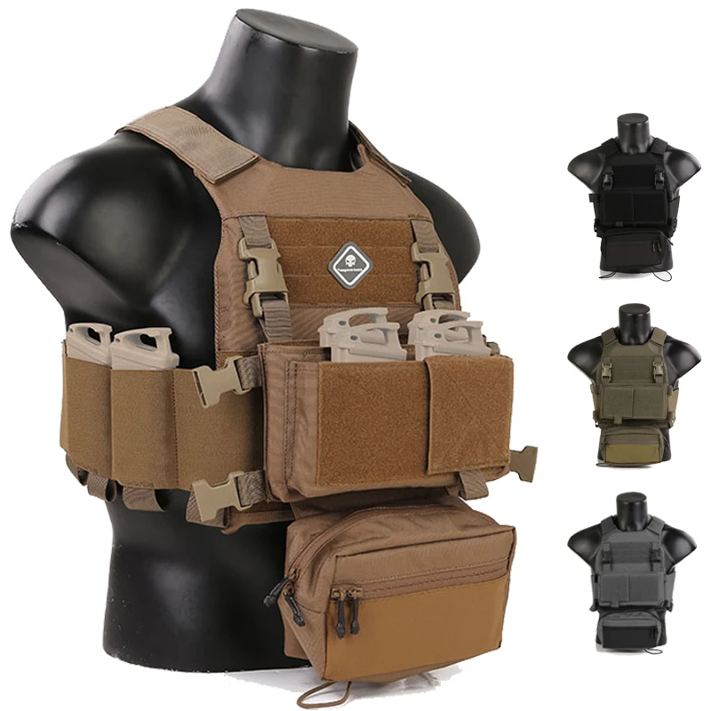 Emersongear Tactical Vest W/For MK Chest Rig Set Body Armor Airsoft Hunting Plate Carrier Combat Protective Guard Gear Nylon