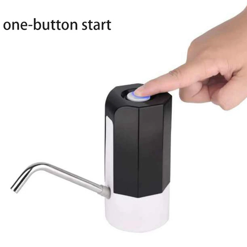 ปั๊มกระบอกน้ำไฟฟ้า3-5แกลลอนตัวกรองน้ำดื่มอัตโนมัติแบบพกพาชาร์จผ่าน USB ไร้สายสำหรับสำนักงานบ้าน