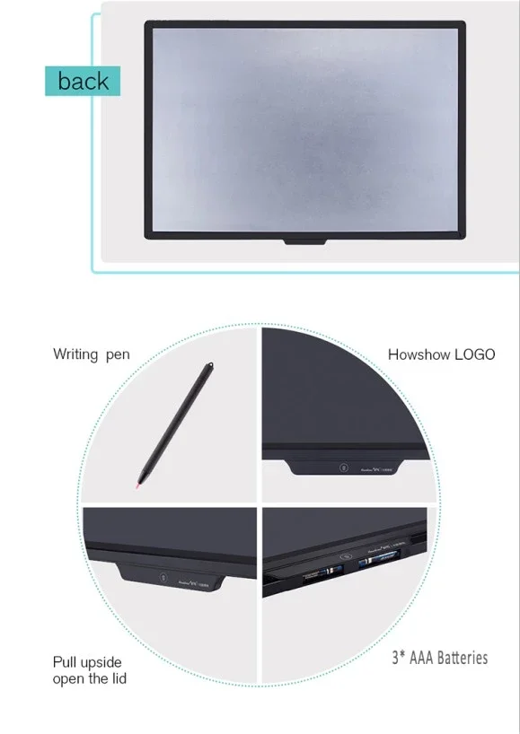 Howshow-Tablette d'écriture LCD, 57 pouces, sans encre, sans papier, pour dessin