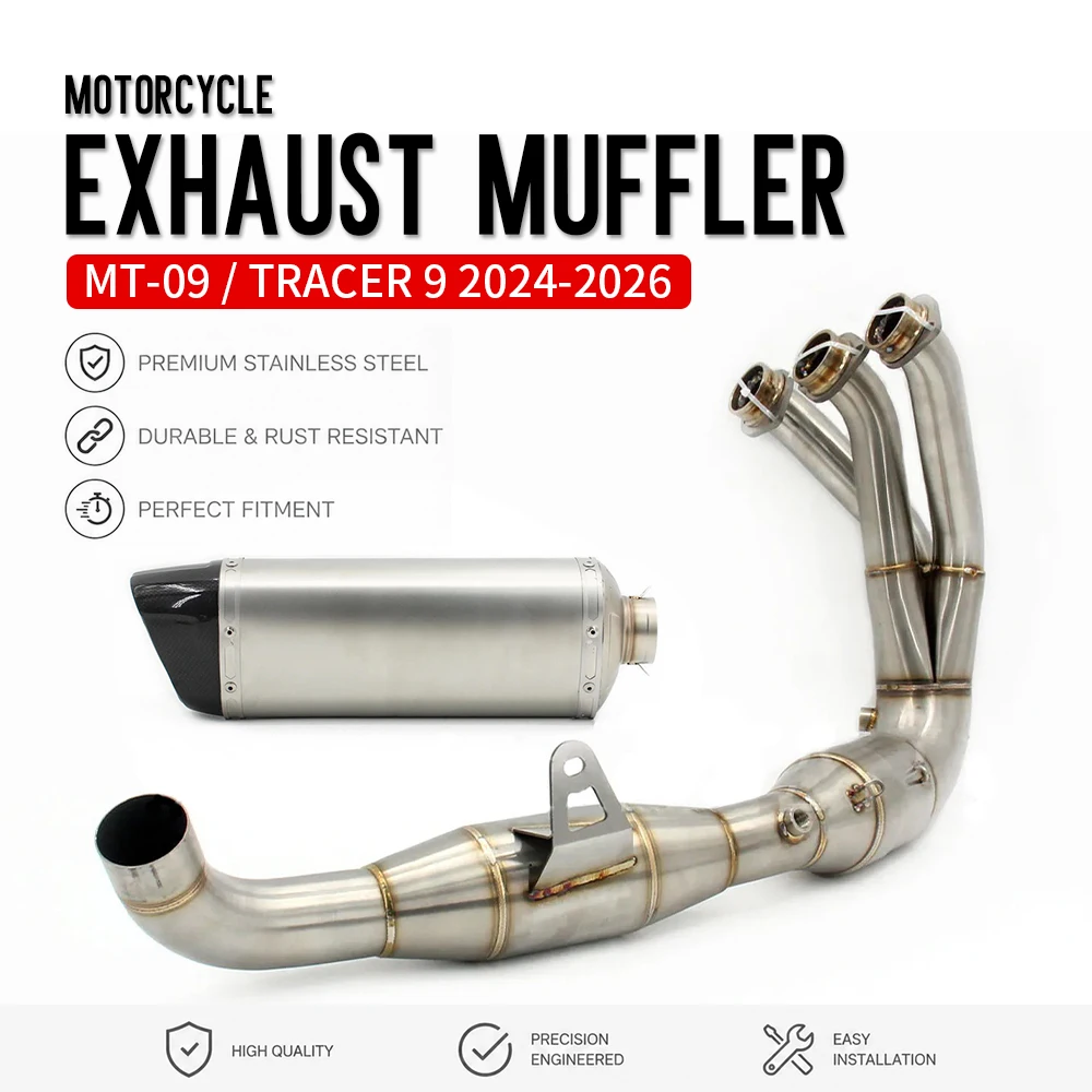 R9 MT09 Motorcycle Exhaust Front Middle Muffler Pipe YZF-R9 TRACER 9 GT 2024-2026 For YAMAHA Titanium Alloy Exhaust Header Pipe