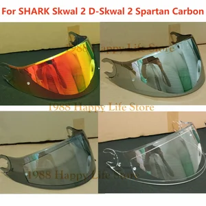 Bilashmart Motorcycle Helmet Visor Shark Skwal 2 D Skwal 2 D Skwal 2 Spartan Carbon Lens Windshield Glass Accessories Parts Goggles