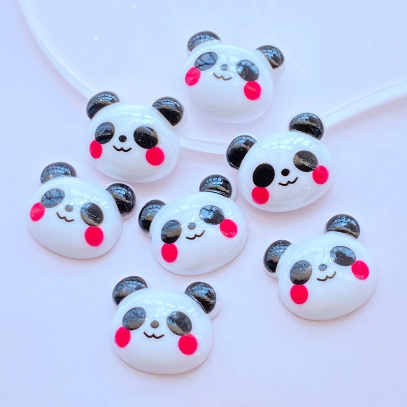 10Pcs/lot New Cartoon Lovely Panda Animal Series Flatback Resin Cabochon Scrapbooking Decoration Crafts DIY Handmade Accessories