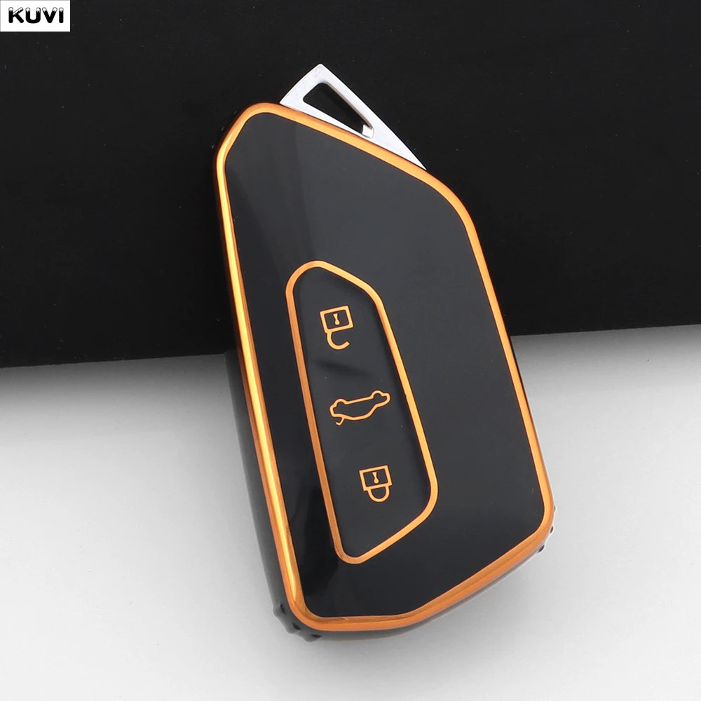TPU Autoschlüssel-Hülle für VW Volkswagen Golf 8 MK8 ID3 ID4 Cupra Skoda Octavia A8 SEAT Leon MK4 Formentor Tarraco