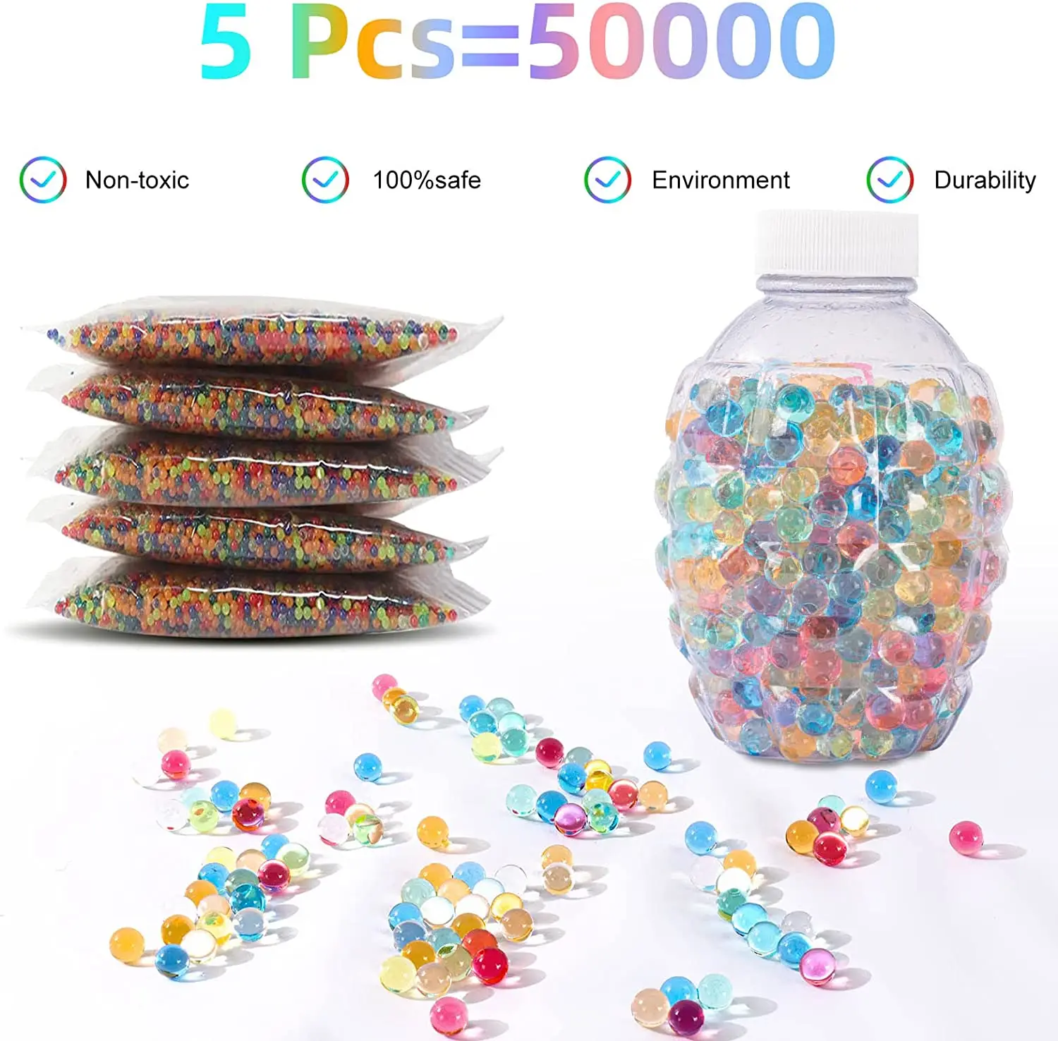 Home Decor Water Beads Colorful Pearl Gel Ball Polymer Splat Hydrogel Potted Crystal Mud Soil Toy Grow Magic Jelly Wed Blaster