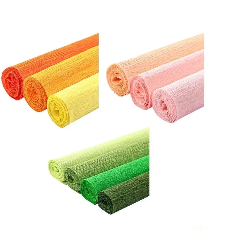 Handmade Decoration Crepe Paper Flower Craft Set 50X250CM Per Roll for Classroom Art Craft and Paper Bouquet Making