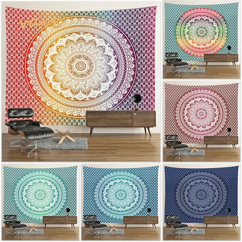 VIKAMA Bohemian-Style Tapestry Vibrant Colors Exquisite Patterns Living Room & Bedroom Wall Decor Tapestry Room Decor
