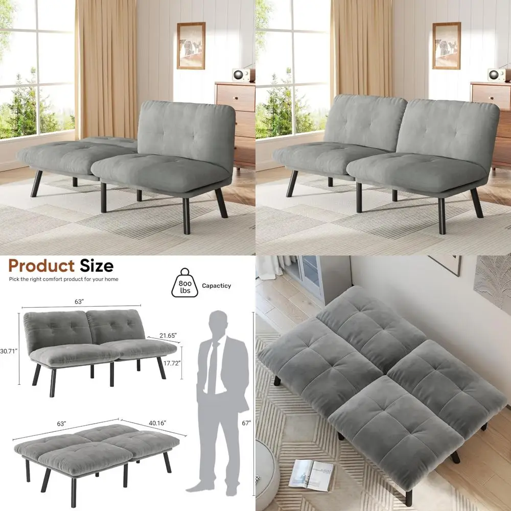 مسند ظهر قابل للتعديل لأريكة فوتون مع وسادة سميكة من القماش المخملي لصالة غرفة المعيشة واستخدام القسم #1