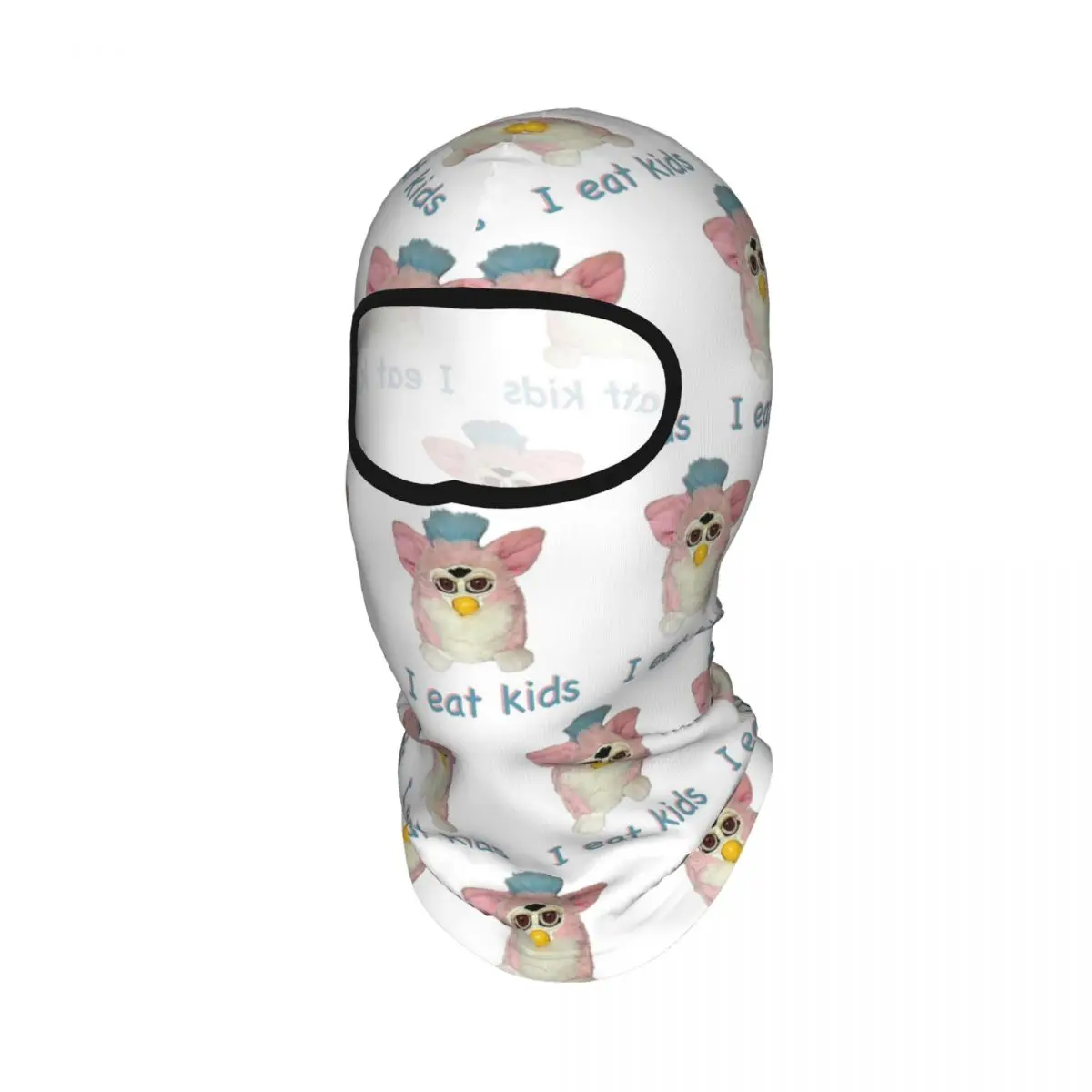 Furby I Eat Kids Breathable Thin Balaclava Full Face Mask Sun Protection Neck Gaiter For Motorcycle Cycling