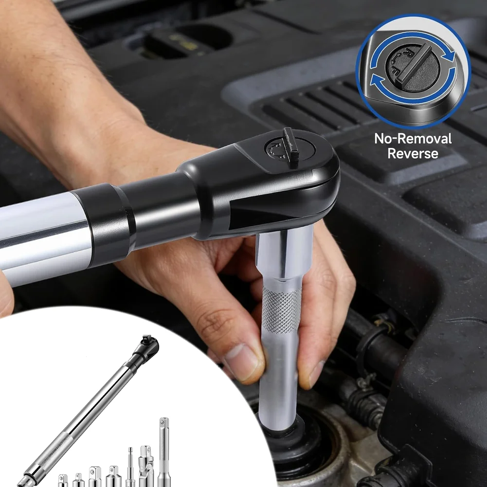 Ratchet Wrench Set Built for Durability Heat Treated Alloy Steel Resists Erosion 100 N.m Max Torque for Daily Use