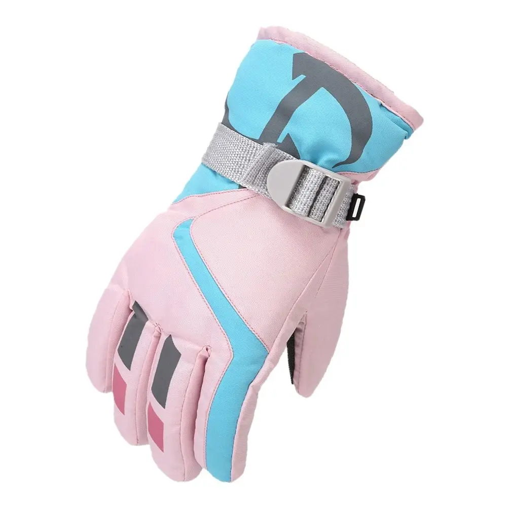 Cute Windproof Children Ski Gloves Waterproof Thicken Warm Mitten Non-slip Kid Gloves Snow Snowboard
