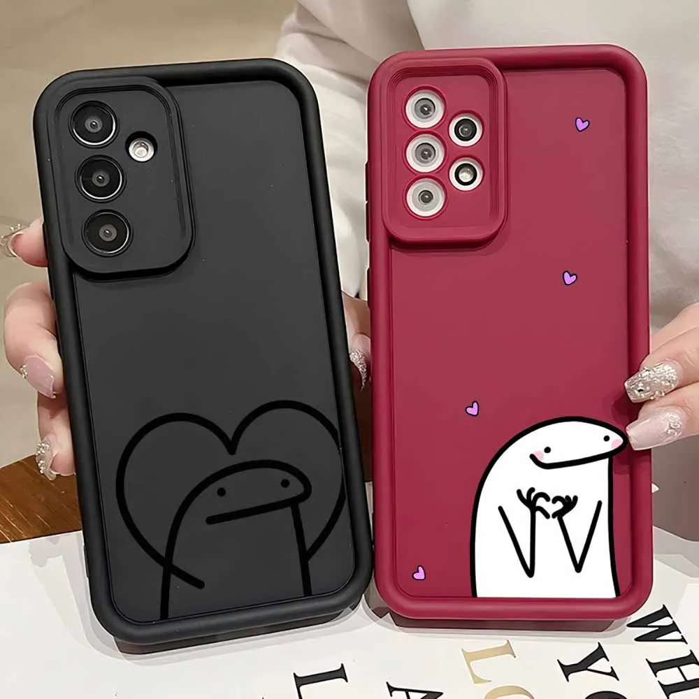 جديد بسيط خط أنيمي ل POCO X3 X4 X5 X6 X7 M3 M4 M6 F4 F5 F6 C31 C50 C51 C61 C65 C75 C55 زائد العين سلم جراب هاتف #2