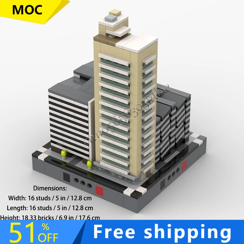 934PCS MOC City Street Views Modular Modern Advanced Newspaper Building Blocks DIY Educational Assembly Kids Toys Birthday Gift
