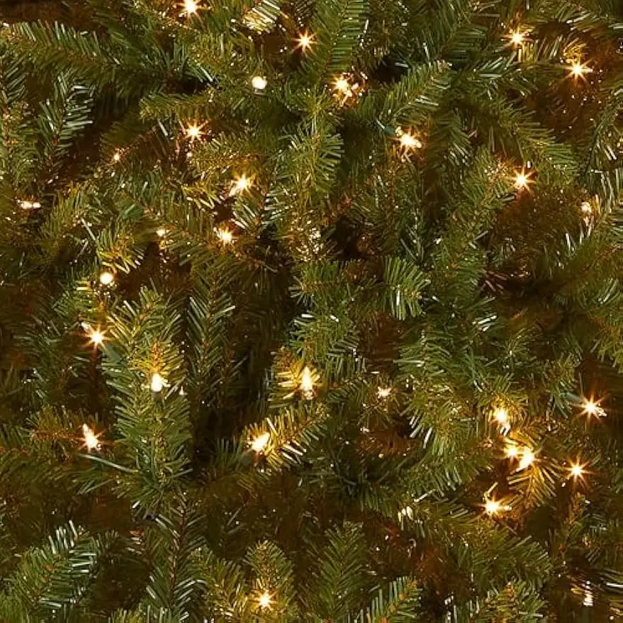 

Tree Company Pre-Lit Artificial Full Christmas Tree, Green, Dunhill Fir, White Lights, Includes Stand, 6 Feet