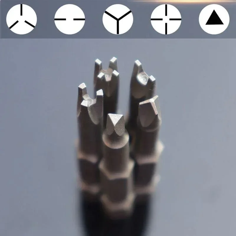 Screwdriver Bit Tool, 5Pcs, 50mm, Special Shaped, U-shaped, Y-Type, Triangle, Inner Cross, Three Points, Screwdriver Set