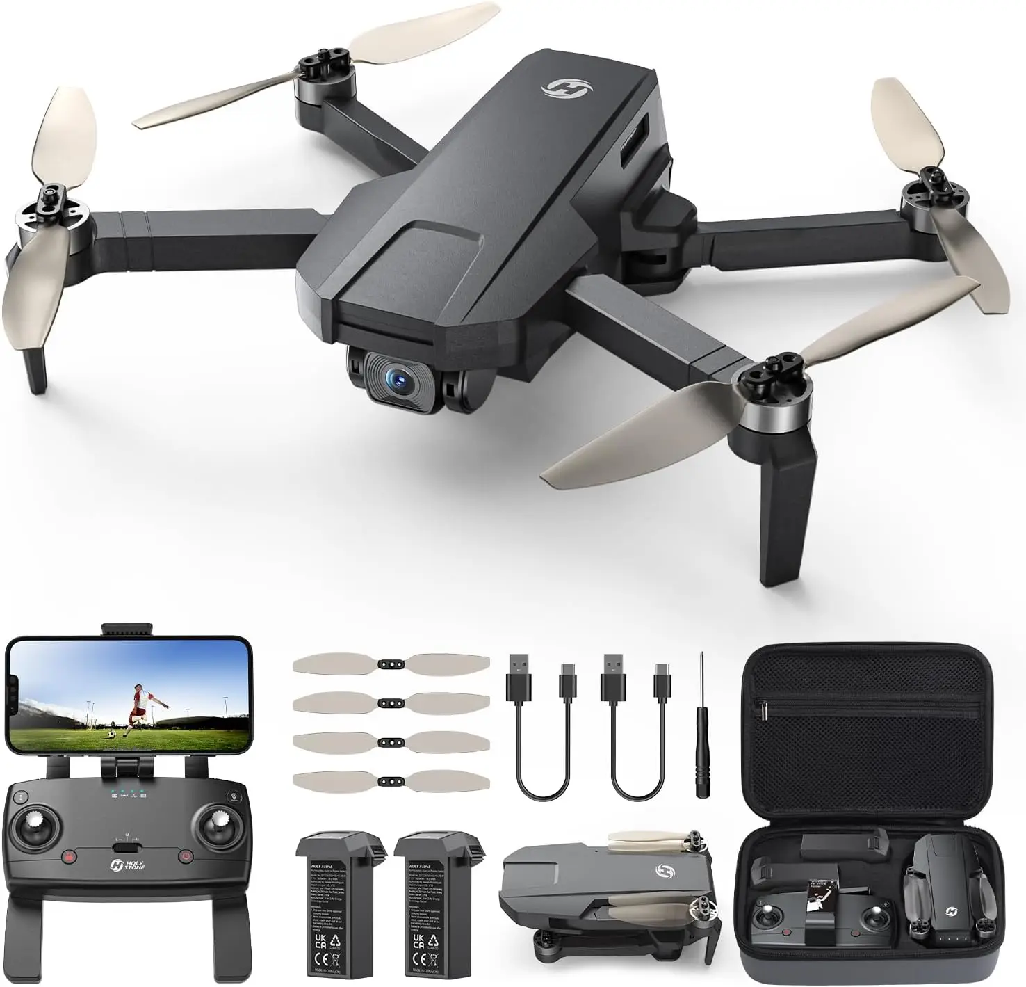 4K GPS Drone for Adults, Under 249g, 5G 2KM Transmission, Smart Fly, Follow Me, 42-Min Flight with Auto Return & Beginner Mode