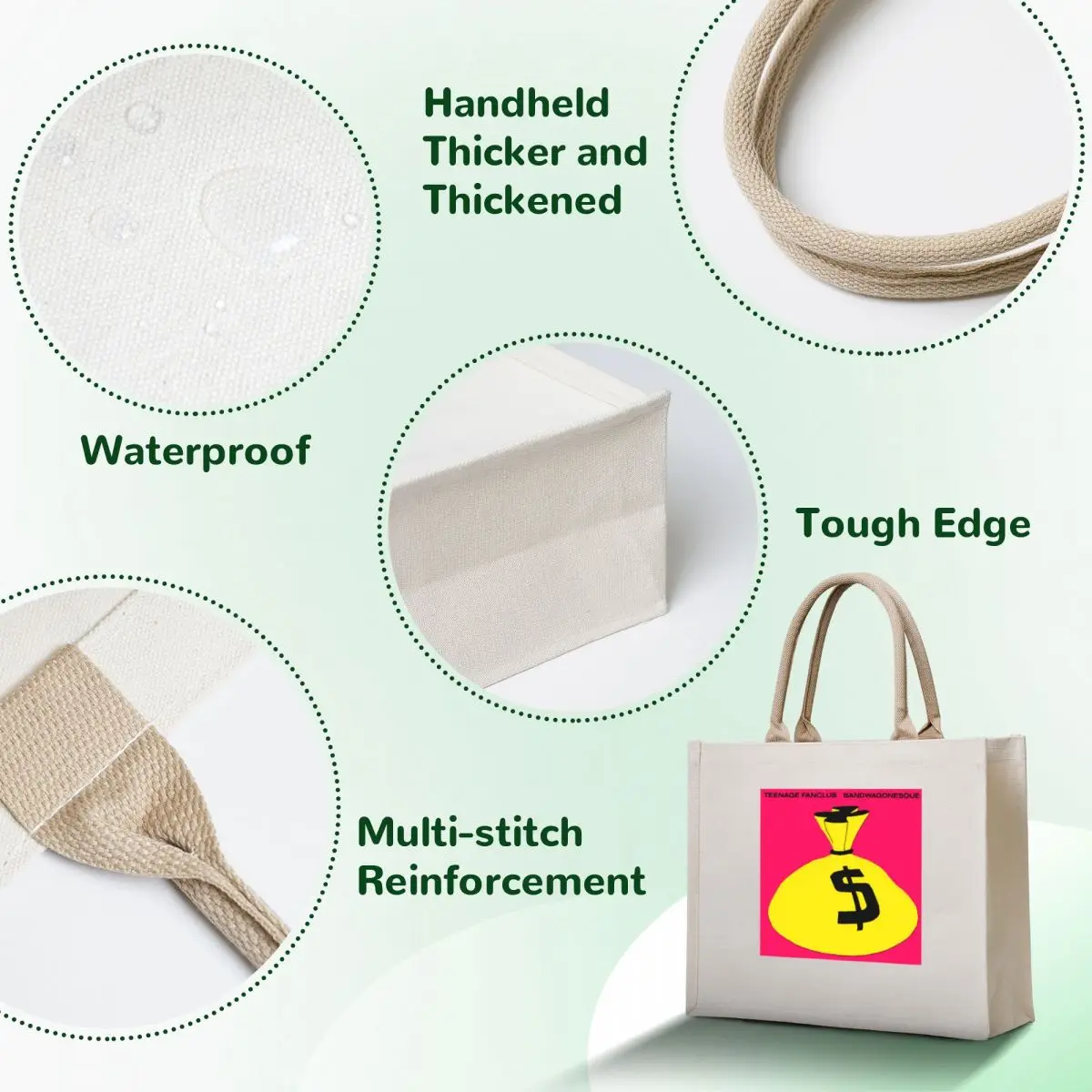 Teenage Fanclub Bandwagonesque Tote Bag bags for women shopper bag woman tote bags aesthetic Fabric bag