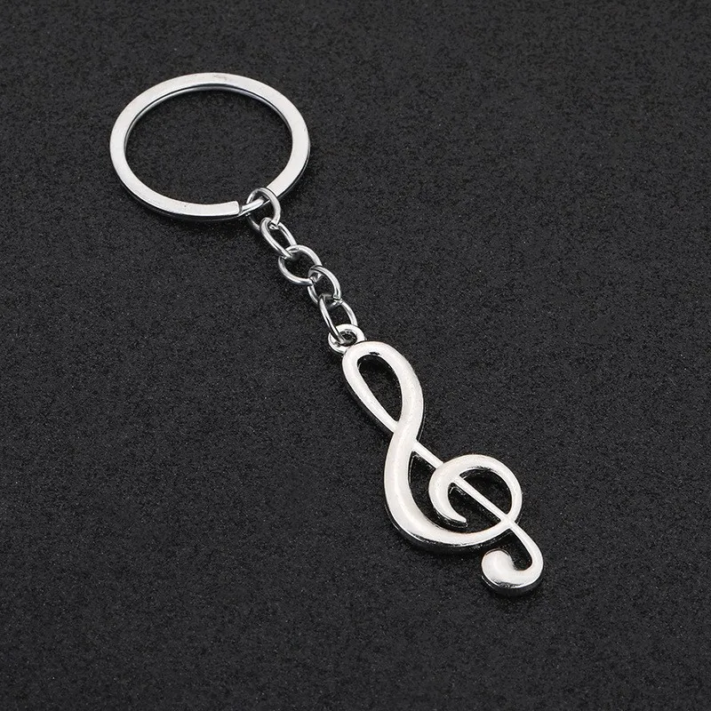 Musical Note Keychain Metal Luxury Car Key Ring Music Symbol Bag Pendant Keychain For Man Women Gift Jewelry