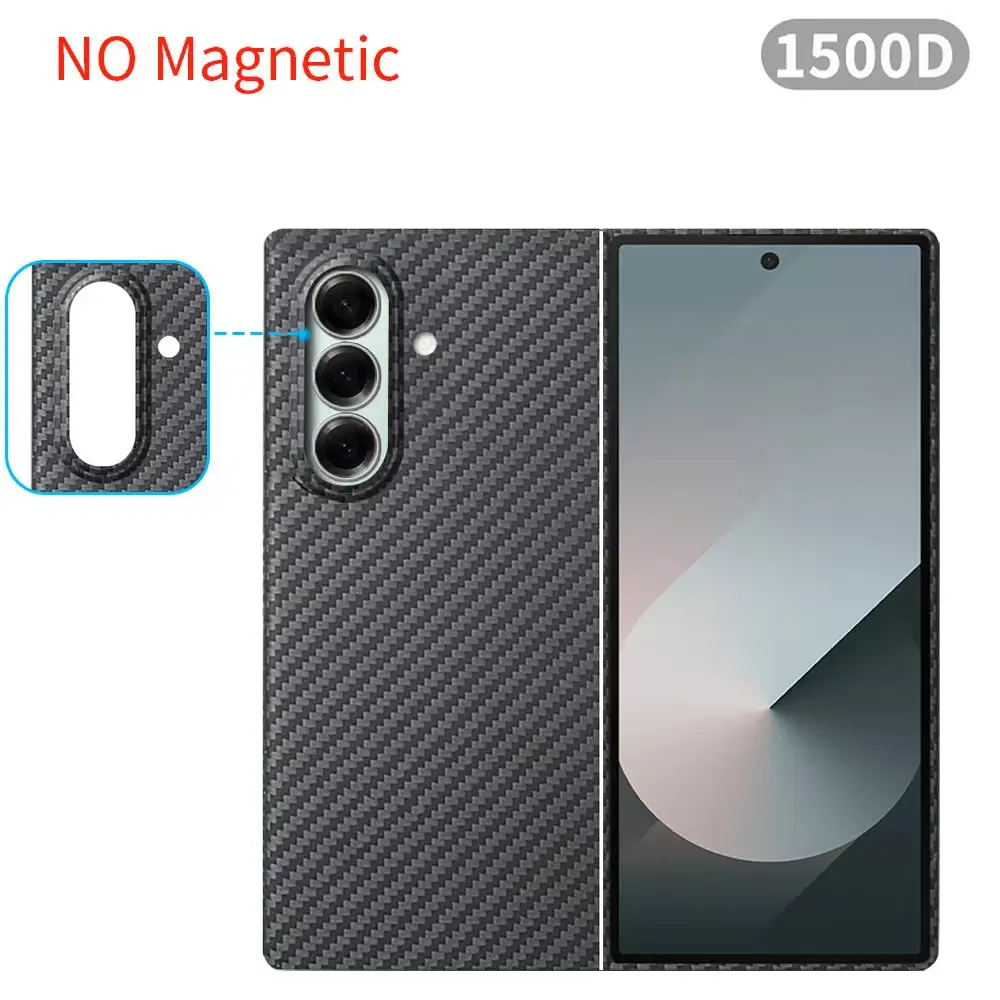 Voor samsung z fold 7 carbon case 600d kevlar aramidevezel magsafe stof ultradunne harde cover magnetische balck Slim light premium