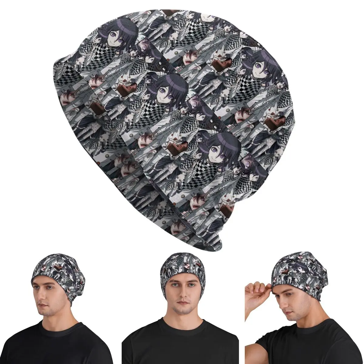 

The Kokichi Zone Skullies Beanies Hats Warm Autumn Winter Outdoor Cap Knitted Bonnet Caps for Unisex Adult
