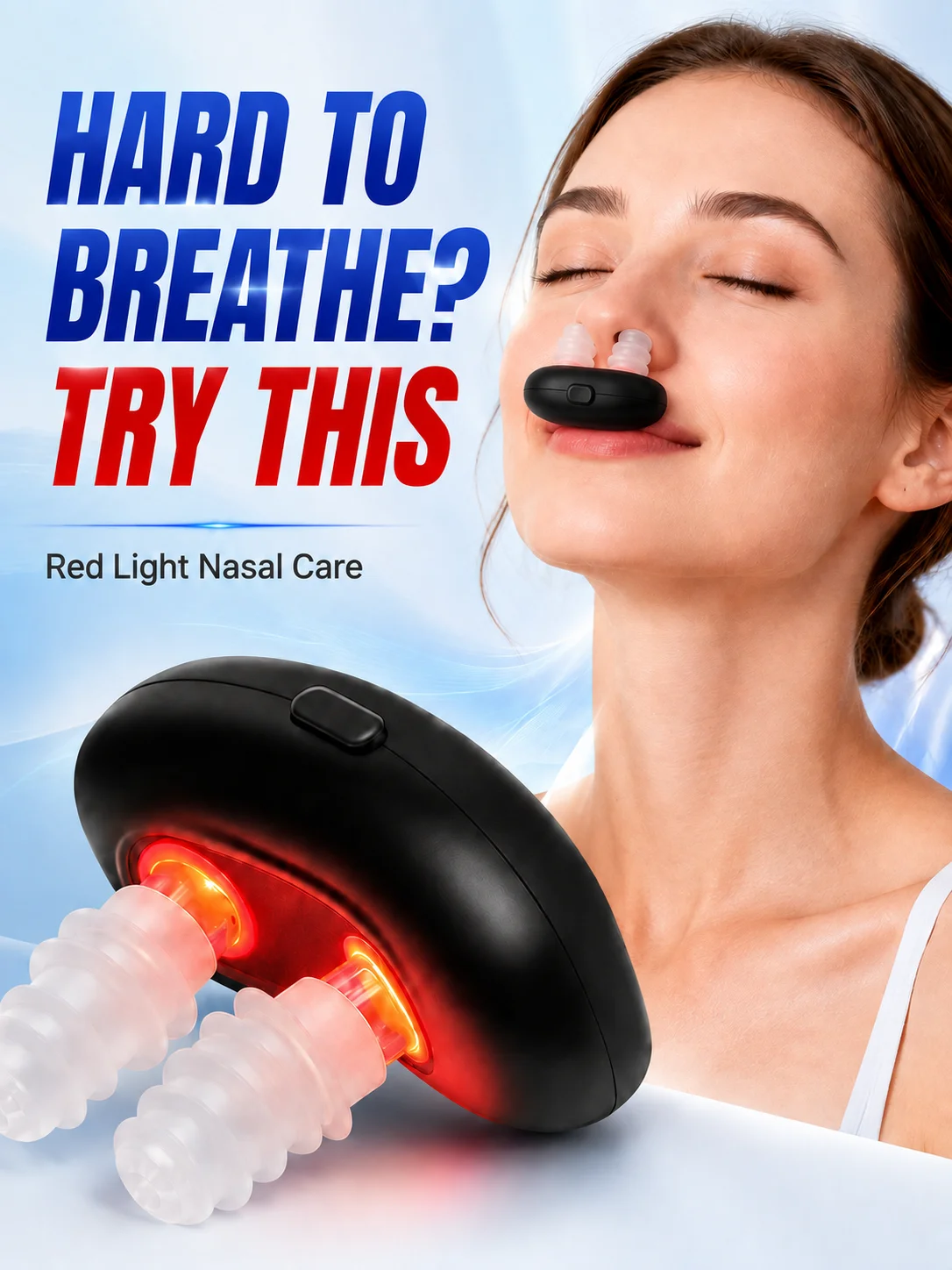 2026 Upgraded Version Smart Nasal Phototherapy Device Red Light Infrared Therapy Relief for Nasal Congestior Sneezing and Runny