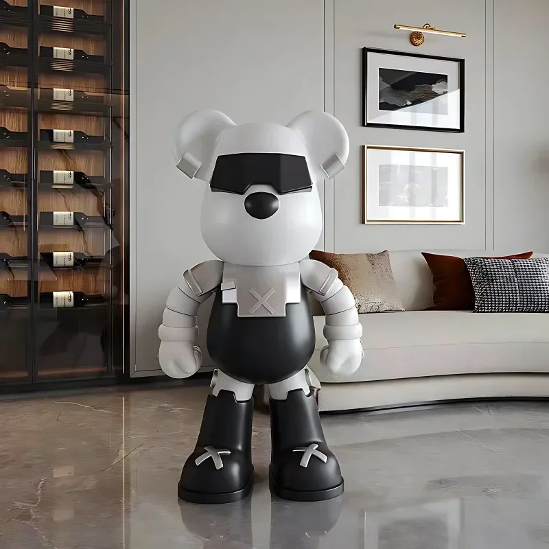 Violent Bear Large Floor Decoration, Light Luxury High-end Living Room Trendy Figurine, Large Decorative Item