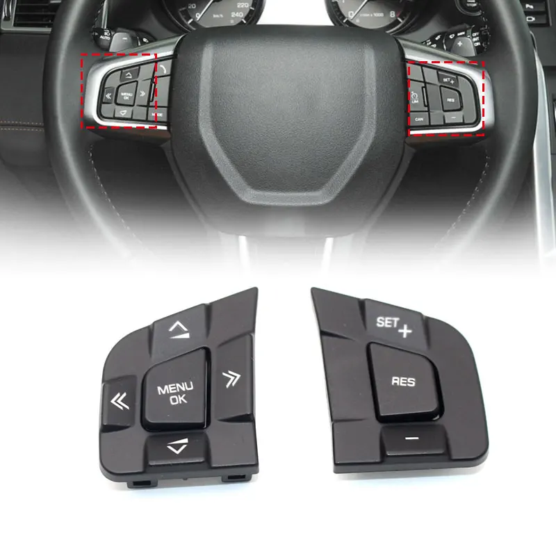 Car Steering Wheel Multi-function Button Steering Wheel Switch Button Cover For Land Rover Discovery Sport Jaguar XE XF