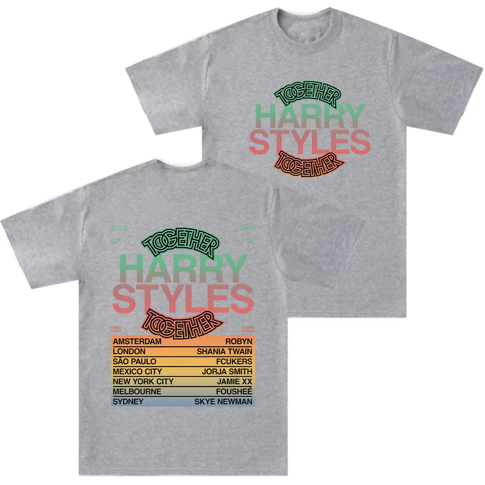 HarryStyle Together Tour 2026 T-shirts Crewneck Cotton Comfortable Tee Shirt Short Sleeve Trendy Women Men Clothing Casual Tops