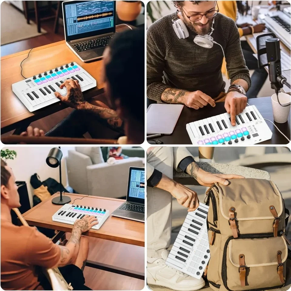 M-VAVE SMK-25 II MIDI Pad Controller Keyboard USB Mini 25 Key 16