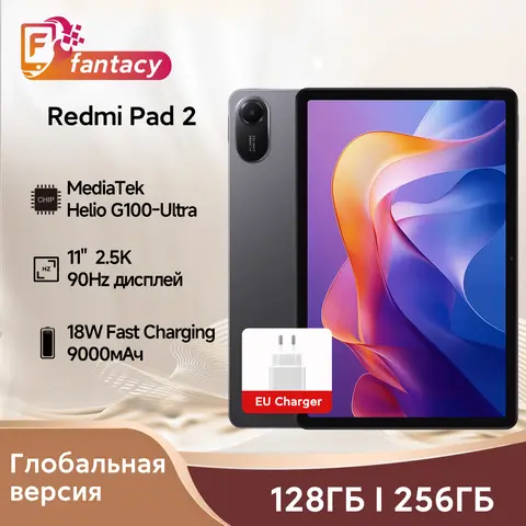 Xiaomi Redmi Pad 2 Global Version 11" 2.5K Crystal-clear Display Advanced Helio G100-Ultra 18W Fast Charging 9000mAh Battery